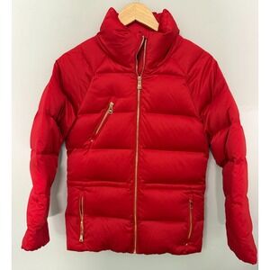 Polo Lauren Ralph Lauren Womens Jacket Red XXS Satin Down Puffer Lipstick Winter